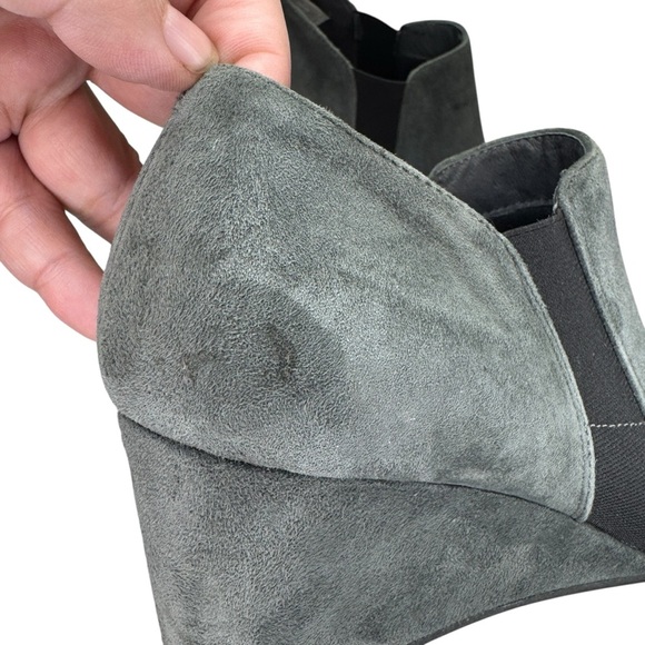 Vionic Elevated Stanton Suede Orthotic Wedge Boot Slate Grey Women's US 8 Nice - Picture 14 of 16